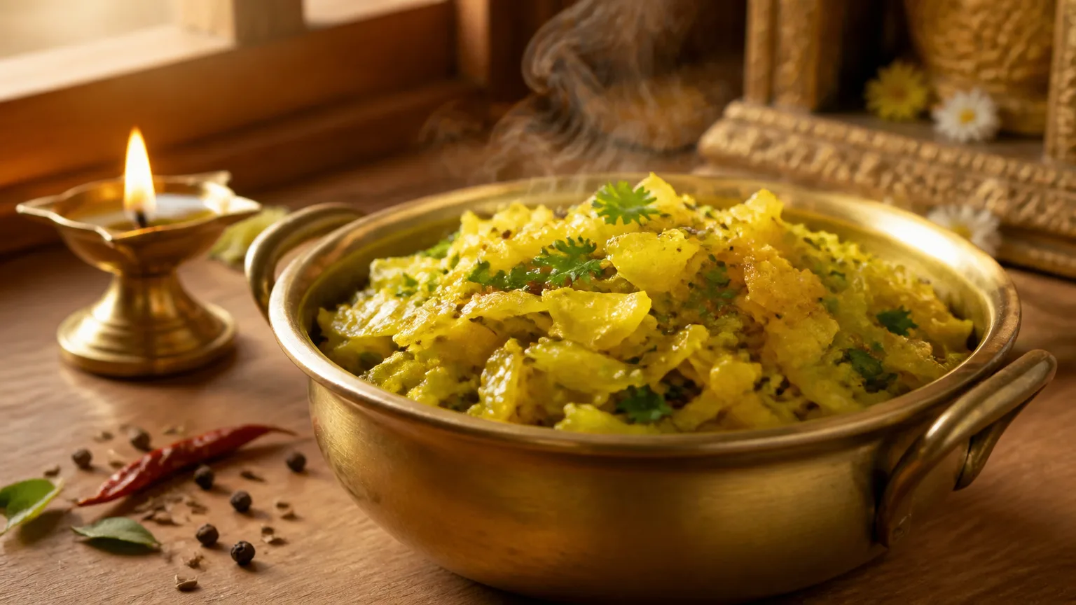 Cabbage Curry ISKCON Recipe for Prasadam: Temple-Style