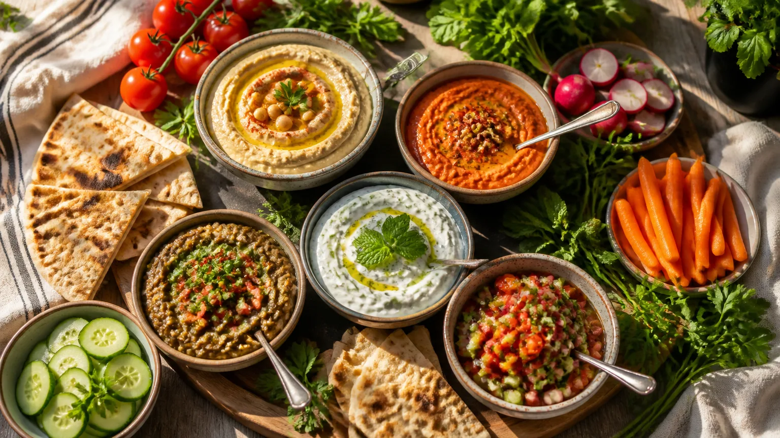 10 Dip Recipes for Fresh, Flavorful Vegetarian Snacks